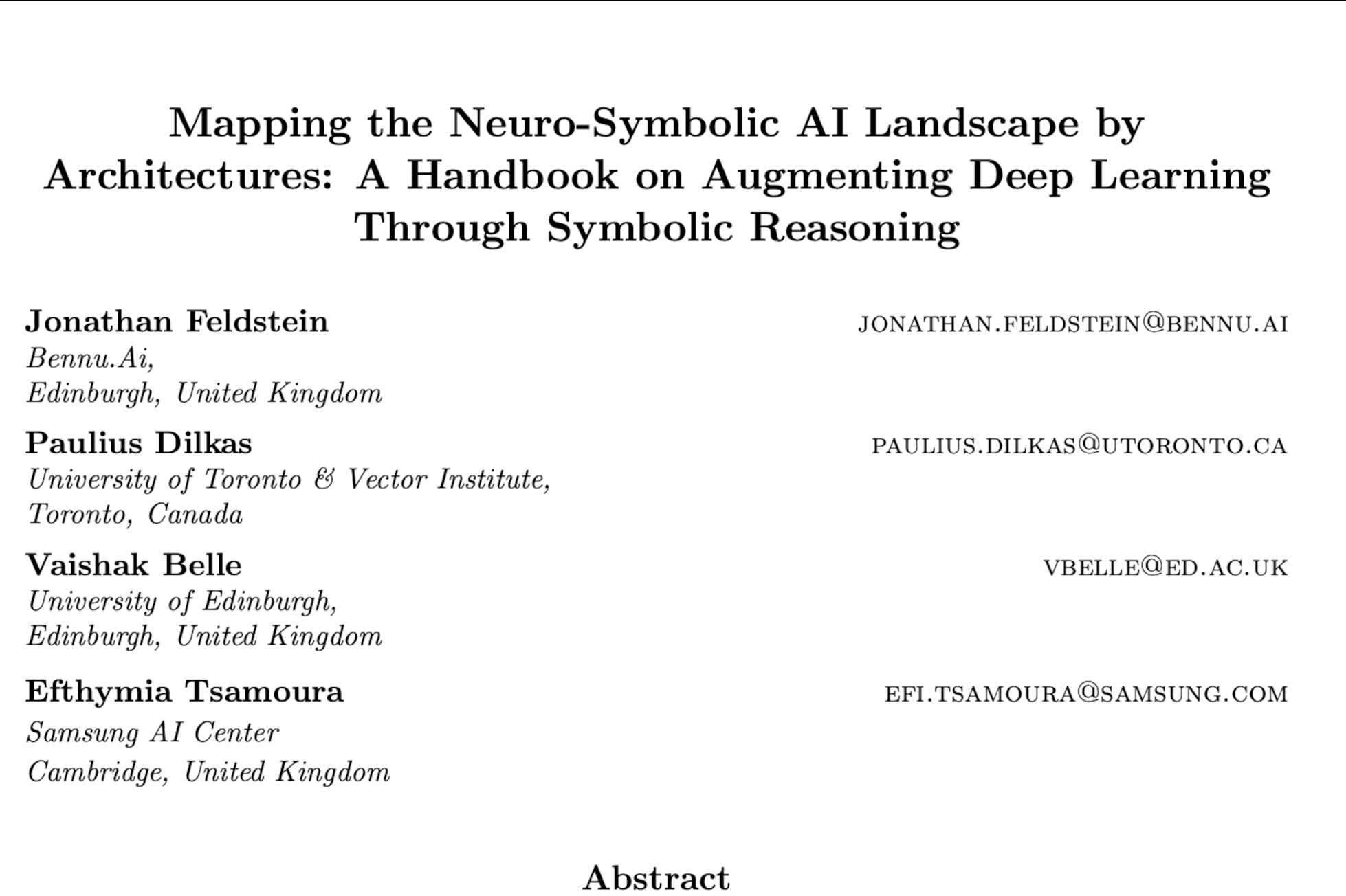 Neuro-Symbolic AI Survey